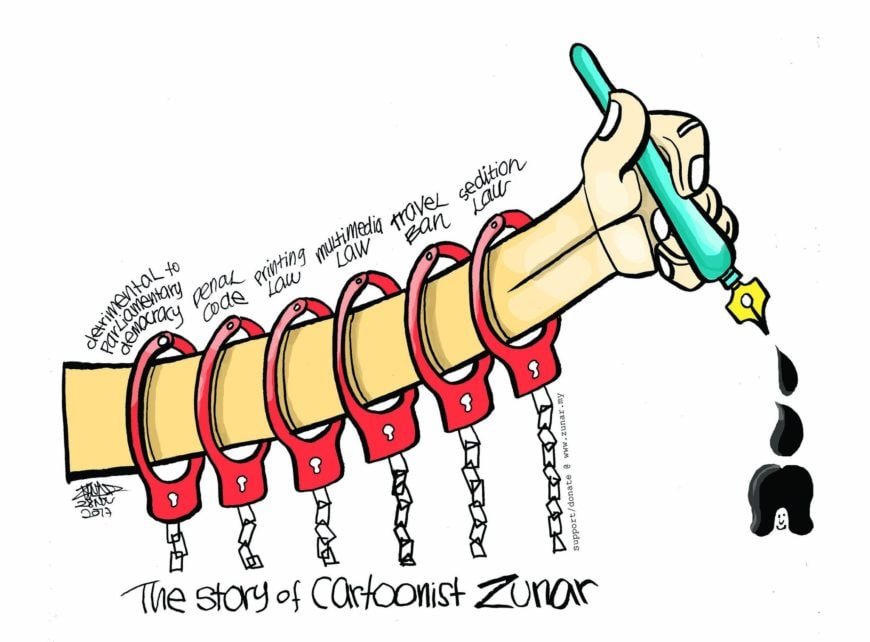 Malaysia: Cartoonist Zunar barred from travel and facing new investigation - Civic Space