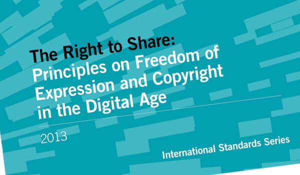 Direito ao Compartilhamento:   Princípios sobre a Liberdade  de Expressão e Direitos Autorais Na Era Digital - Digital