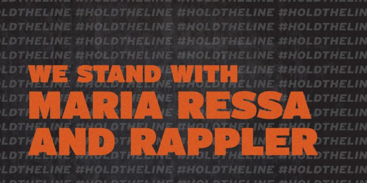 #HoldTheLine campaign launched in support of Maria Ressa and independent media in the Philippines